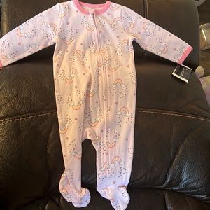 Pink Cuddle Duds footed pajamas